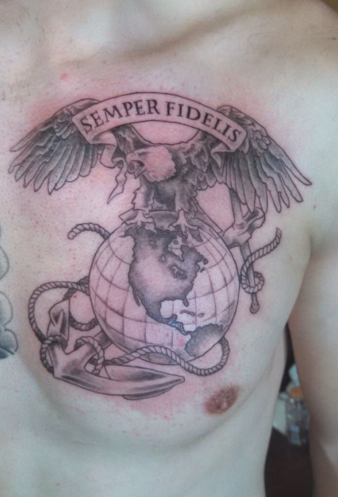 697x1024 Usmc Eagle Globe And Anchor Tattoo Tattoosdrawings Marine - Eagle Globe And Anchor Drawing