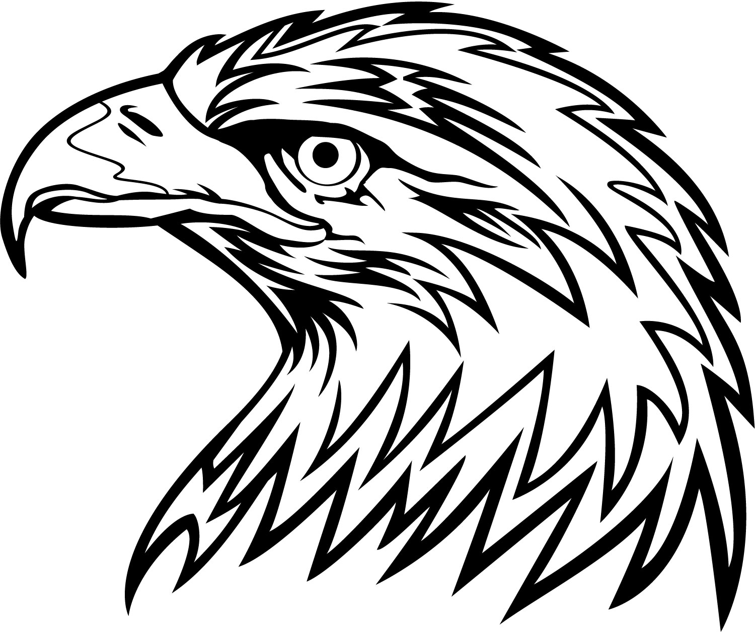 Eagle Head Line Drawing