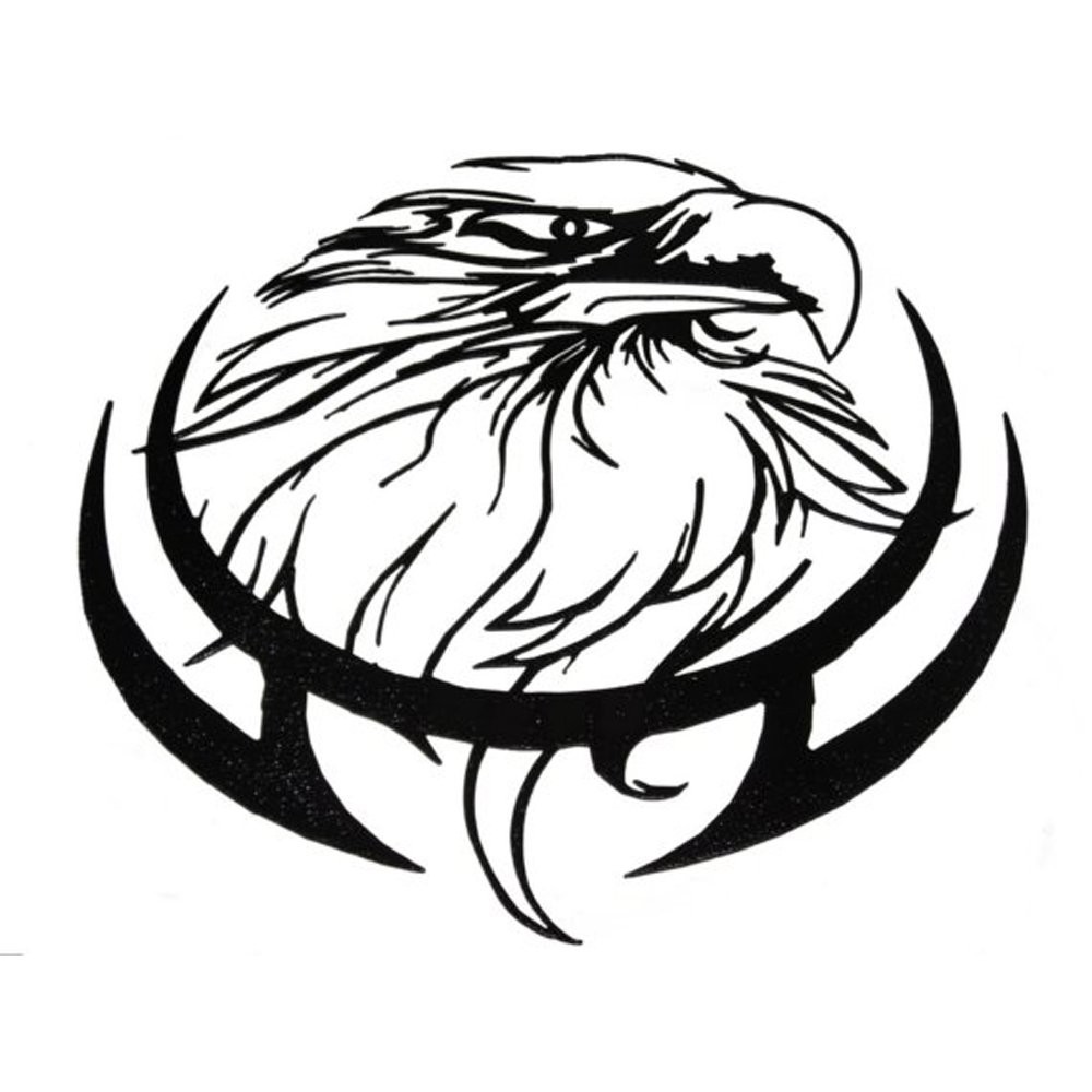 1000x1000 eagle head metal wall art - Eagle Head Line Drawing