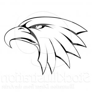 300x300 Vector Art Eagle Head White Background Rongholland - Eagle Head Line Drawing