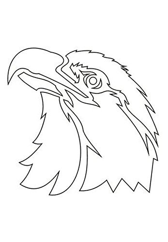 347x500 badger totally tattoo body art eagle head stencils wantitall - Eagle Head Line Drawing