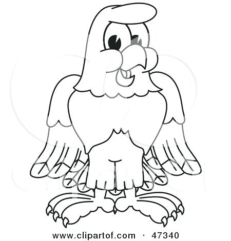 450x470 bald eagle head black outline illustration vector cartoon american - Eagle Head Line Drawing