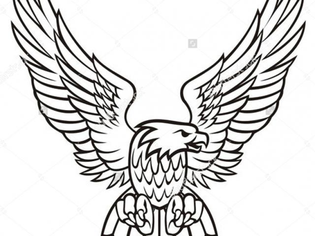 640x480 Drawn Eagle Eagle Landing - Eagle Landing Drawing
