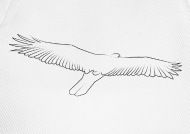 190x134 Line Drawing Eagle Black Baseball Cap Spreadshirt - Eagle Line Drawing