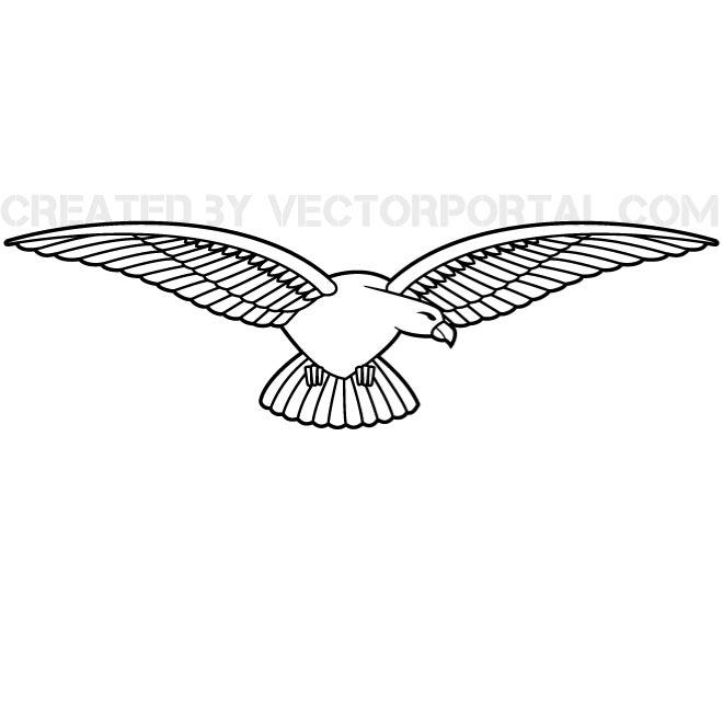 660x660 Eagle Line Vector Drawing Free Vectors Ui Download - Eagle Line Drawing