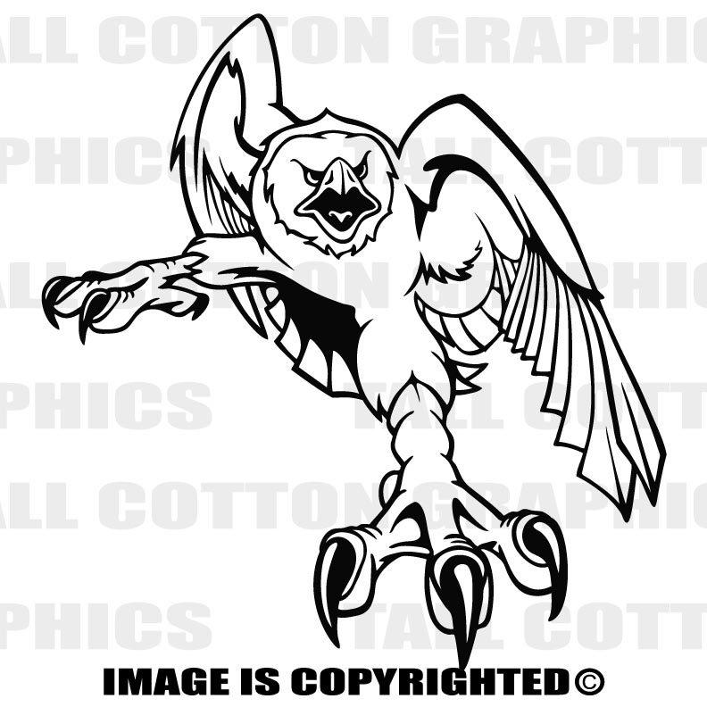 792x792 attacking bald eagle mascot custom personalized single - Eagle Mascot Drawing