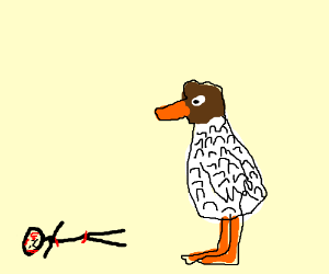 300x250 Beaten Up - Eagle Mascot Drawing