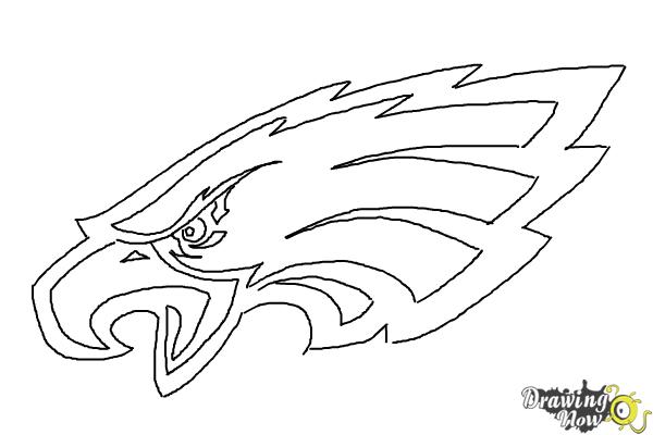600x400 How To Draw Philadelphia Eagles Logo, Nfl Team Logo - Eagle Simple Drawing
