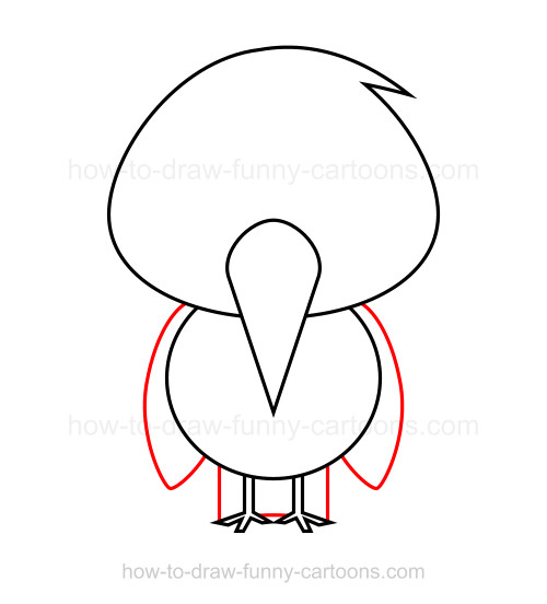 500x552 How To Draw An Eagle - Eagle Simple Drawing