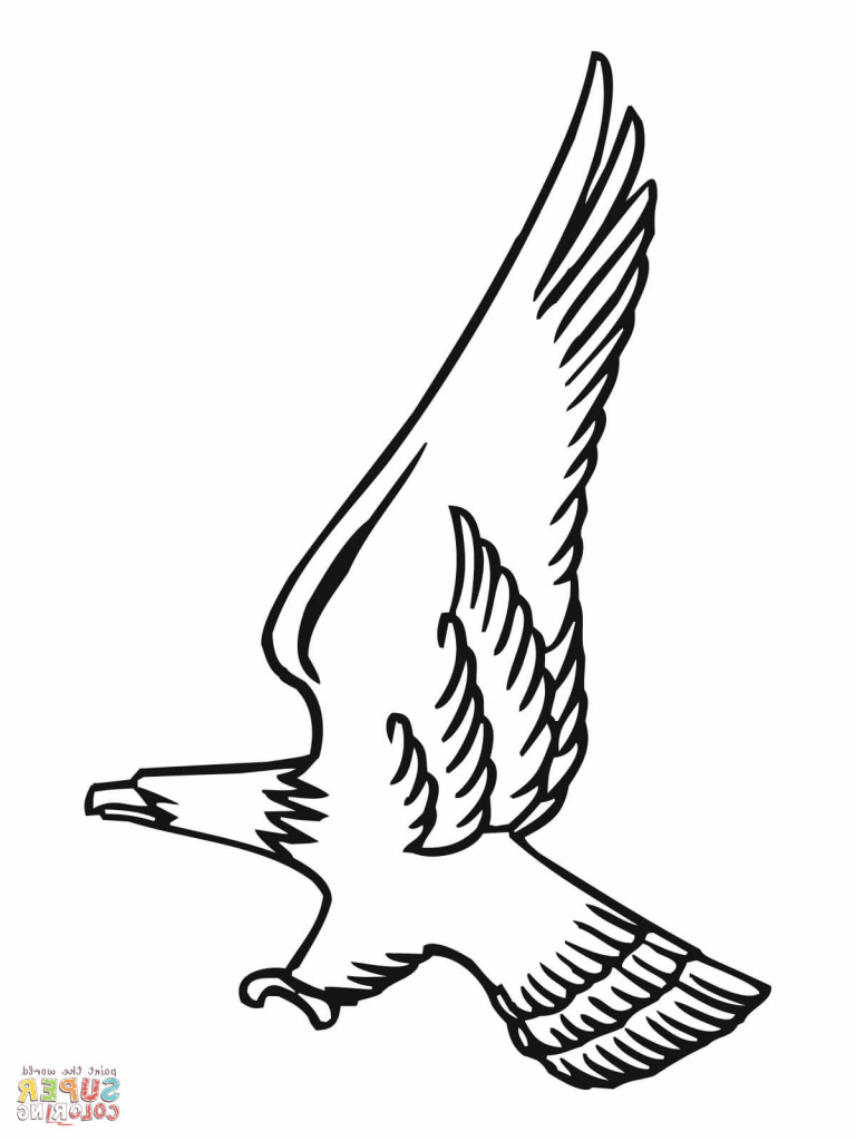 Easy Eagle Outline Drawing