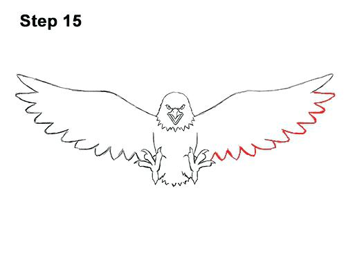 500x386 How To Draw A Eagle How To Draw Angry Cartoon Bald Eagle Flying - Eagle Talons Drawing