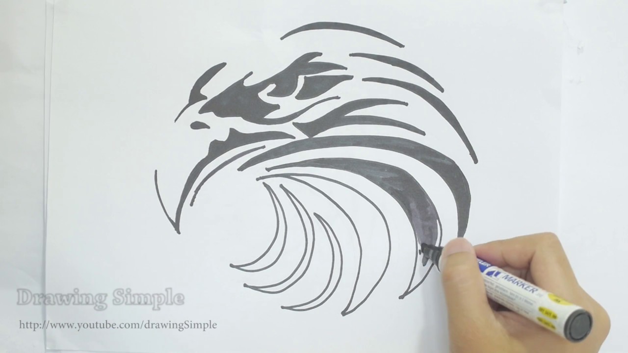 1280x720 Ep - Eagle Tattoo Drawing
