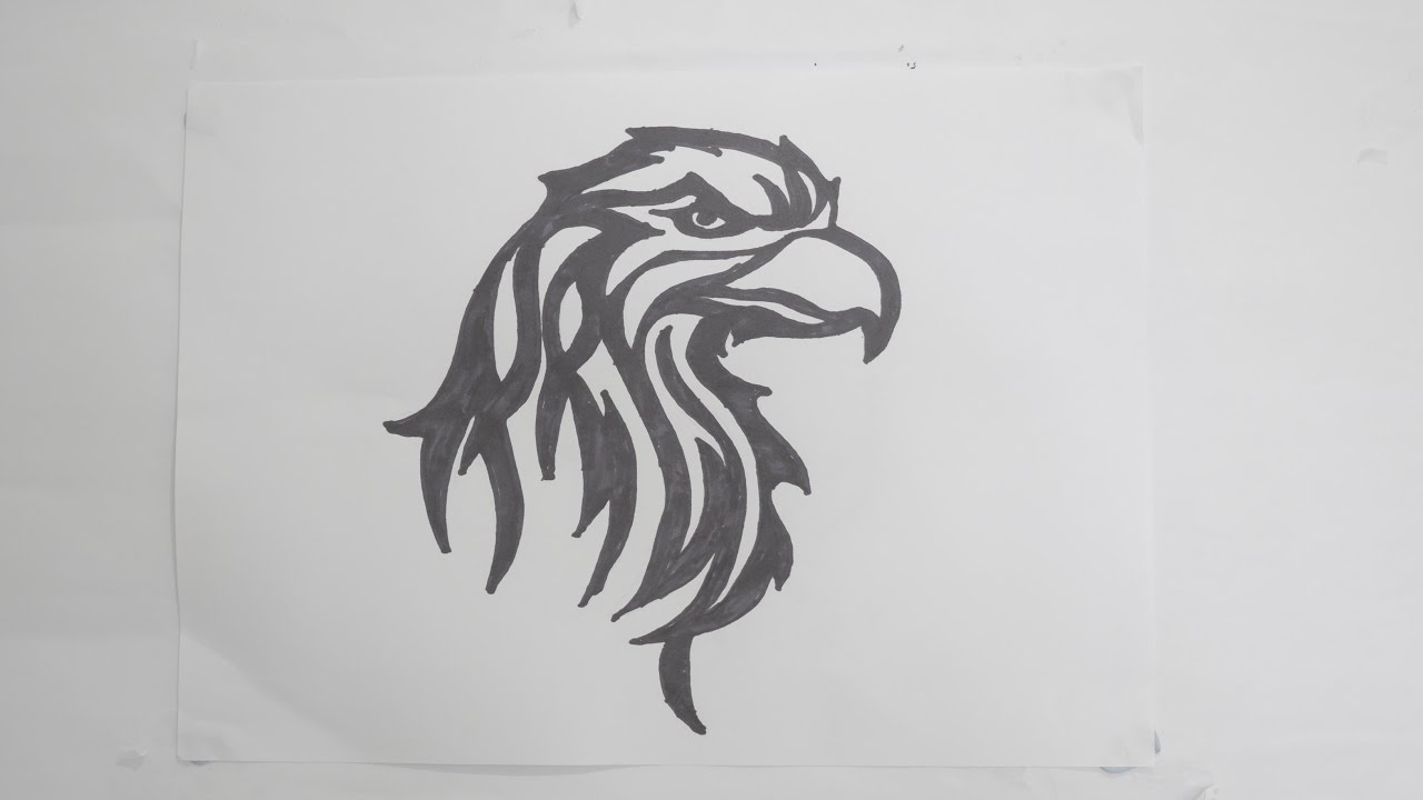1280x720  - Eagle Tattoo Drawing