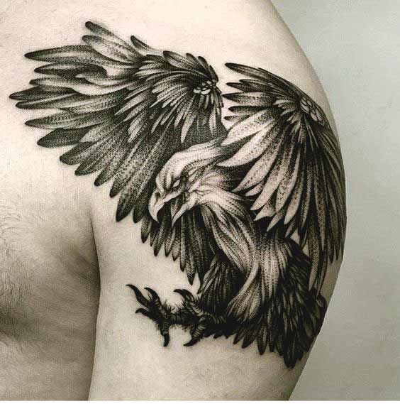 564x569 Best Eagle Tattoos Designs With Meanings - Eagle Tattoo Drawing