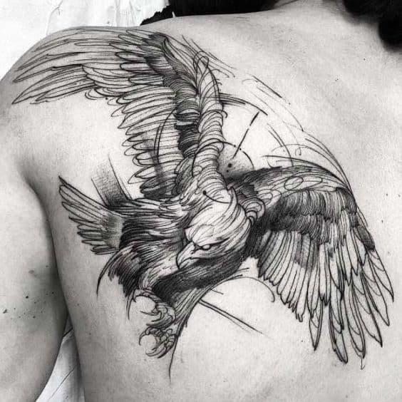 564x564 Amazing Perfectly Place Eagle Tattoos Designs With Meaning - Eagle Tattoo Drawing