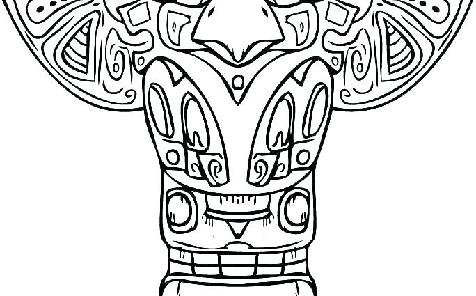 684x425 Eagle Totem Pole Drawing Printable Coloring Pages Pokemon Poles - Eagle Totem Pole Drawing