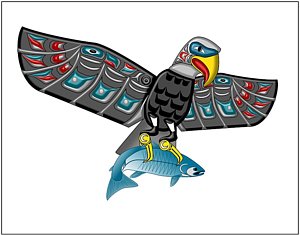 300x235 Totem Animal Drawings Fine Art America - Eagle Totem Pole Drawing
