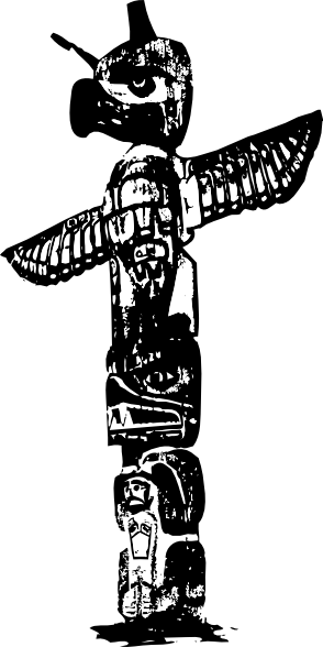 294x588 Totem Eagle Clip Art - Eagle Totem Pole Drawing