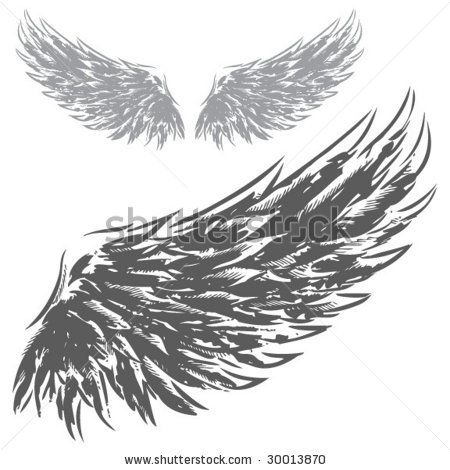 450x470 eagle wings drawings drawn eagle wings spread art tutorials - Eagle Wings Drawing