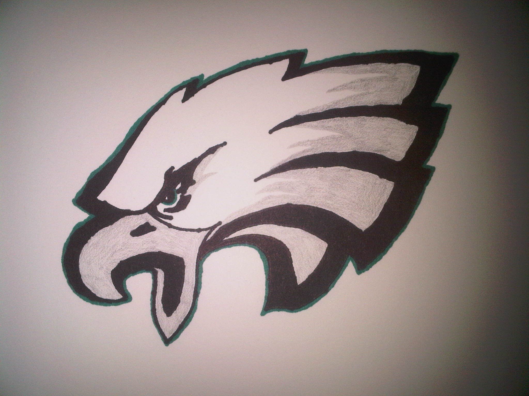 2048x1536 how to draw the philadelphia eagles logo - Eagles Logo Drawing