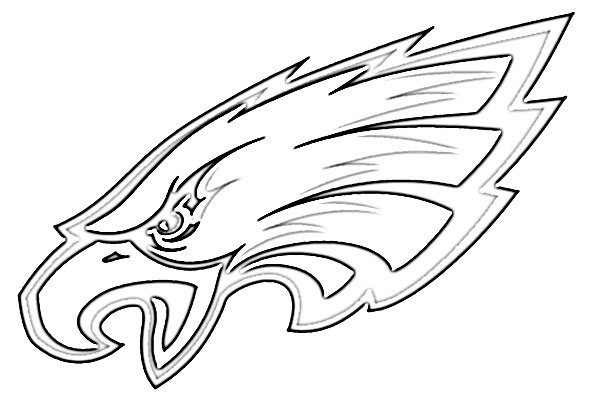 600x400 philadelphia eagles logo sketch - Eagles Logo Drawing
