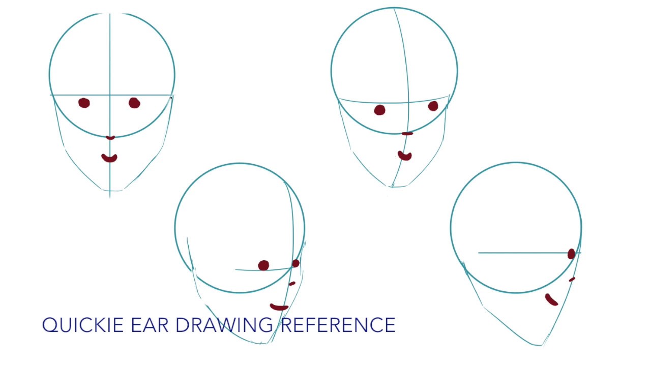 1280x720 Quickie Drawing Ears Reference - Ear Drawing Reference