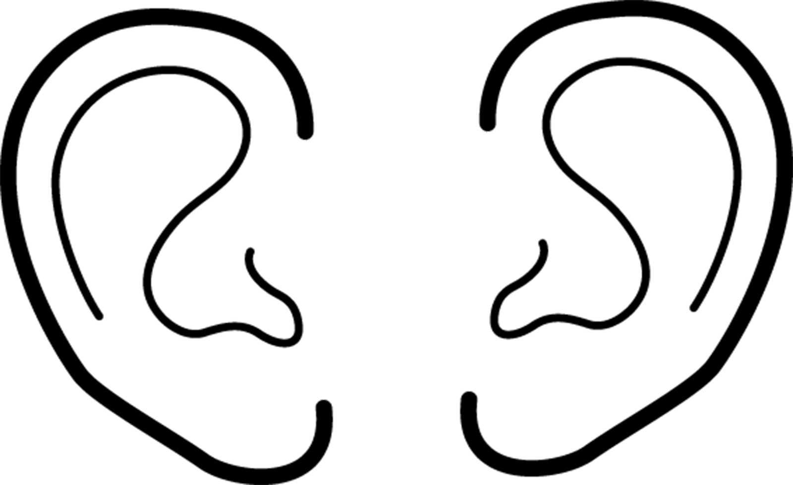 1600x979 Ears - Ear Line Drawing