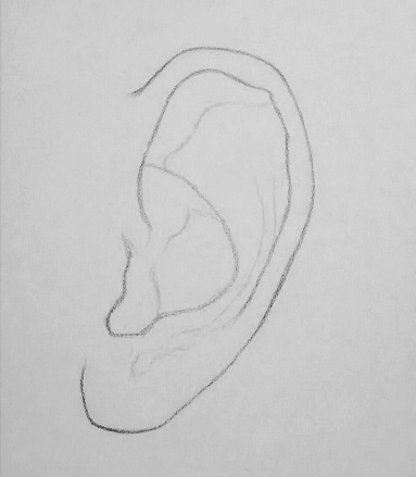 383x439 How To Draw An Ear Easy Steps Rapidfireart - Ear Line Drawing
