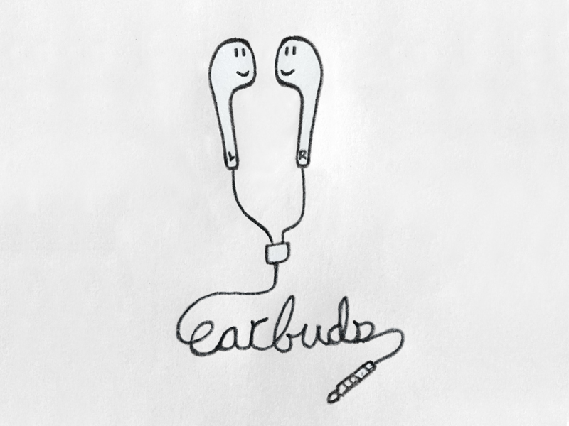 800x600 ear buds - Earbuds Drawing