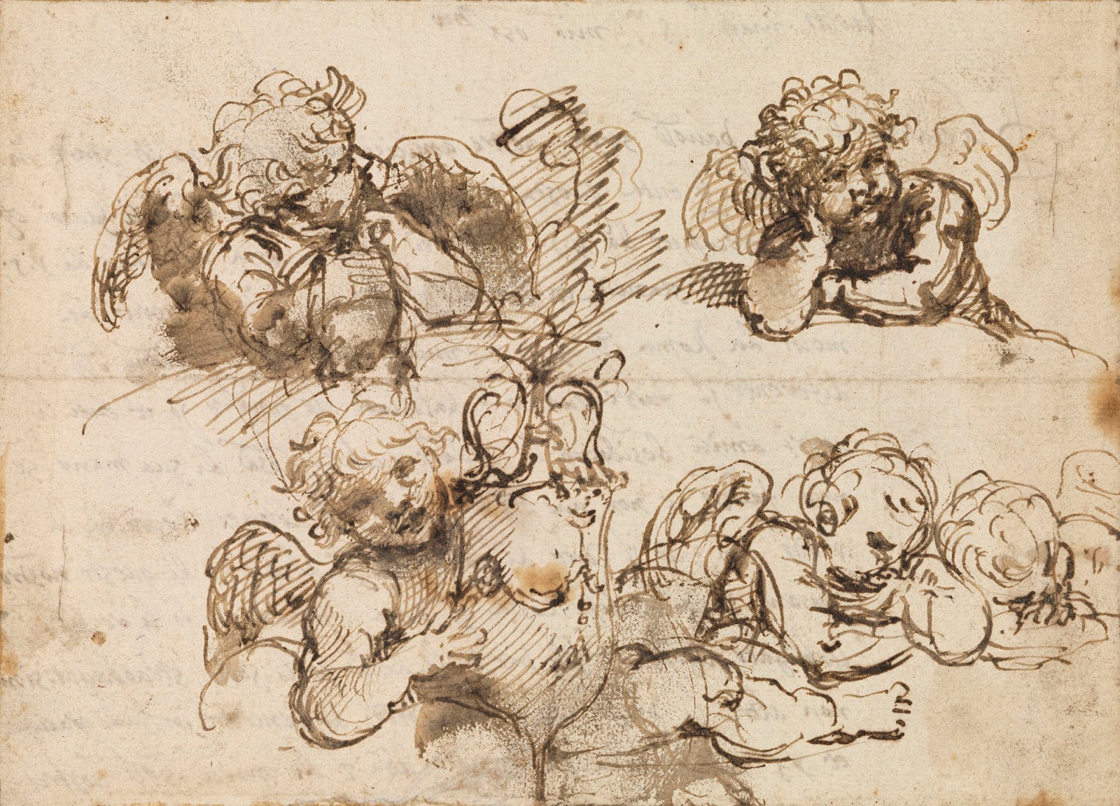 1600x1151 spencer alley preparatory drawings for fresco painting - Early Drawings