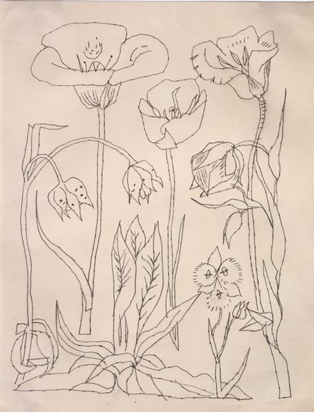 457x600 still life fand observation flowers - Early Drawings