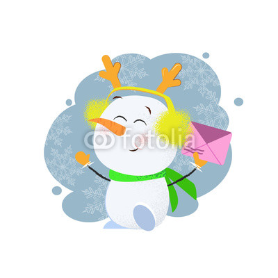 400x400 snowman greeting card design drawing of snowman in earmuffs - Earmuffs Drawing