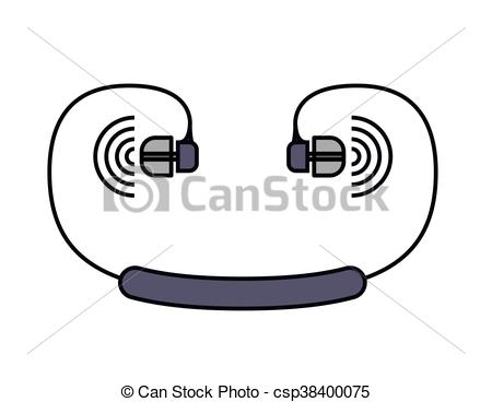 450x368 earphones isolated icon design, vector illustration graphic - Earphones Drawing