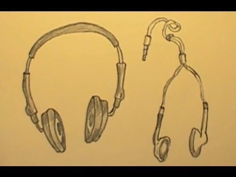 480x360 how to draw headphones earphones quickly - Earphones Drawing
