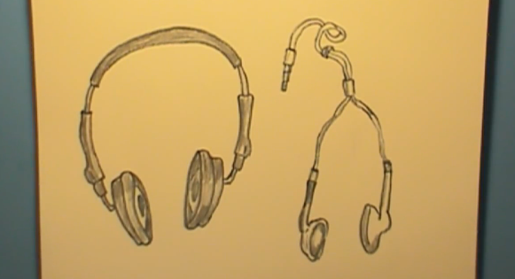 581x315 how to draw headphones earphones step - Earphones Drawing