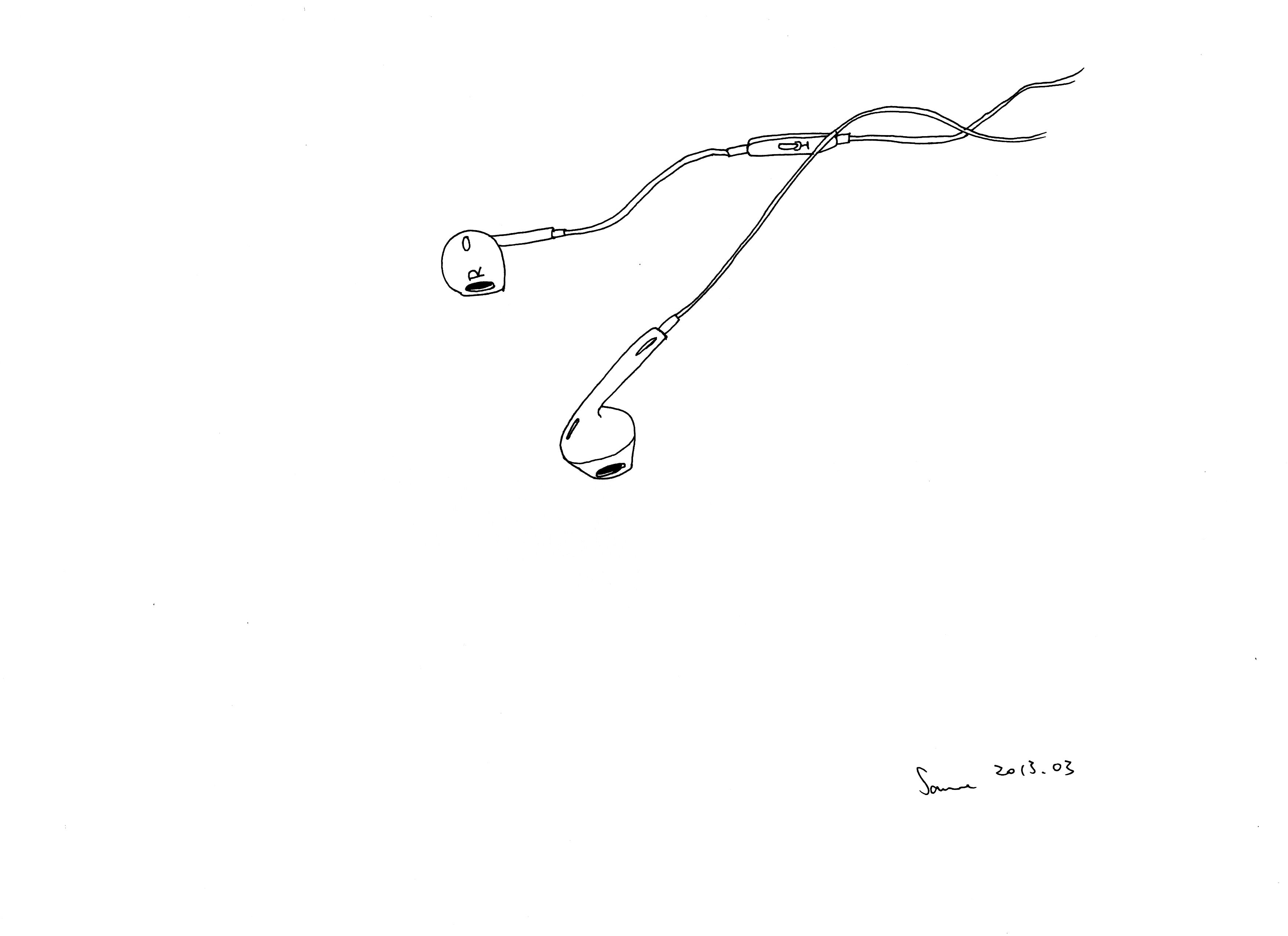 3510x2550 earphones ink music tattoos, tattoo designs, skin art - Earphones Drawing