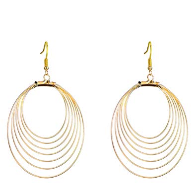 395x395 mixia smooth multilayer round hoop drop earrings - Earring Drawing