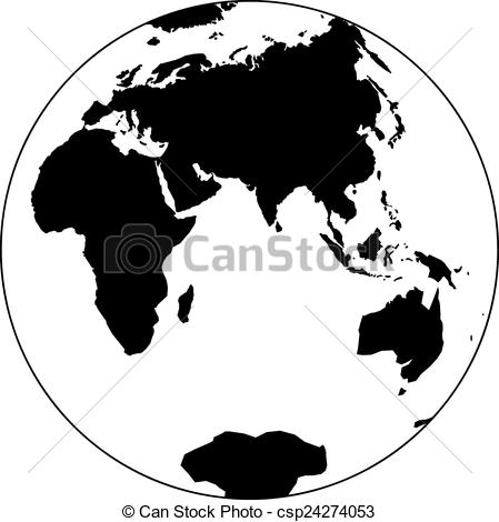 449x470 Planet Earth Clipart Black And White - Earth Black And White Drawing