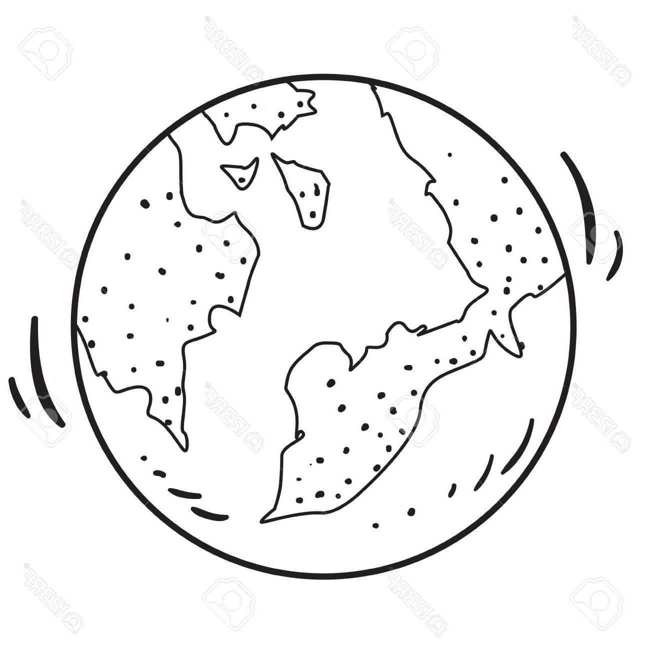 1300x1300 Best Hd Vector Cartoon Earth Black White Vector Photos Vector - Earth Black And White Drawing