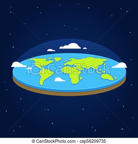 450x470 flat earth in space ancient cosmology model and modern - Earth Cartoon Drawing