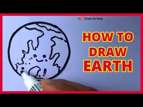 480x360 How To Draw A Cartoon Earth - Earth Cartoon Drawing
