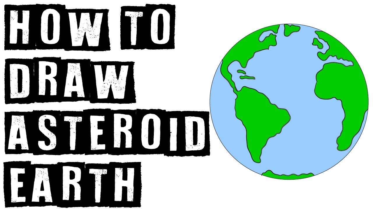 1280x720 how to draw a cute cartoon asteroid earth speed drawing expert - Earth Cartoon Drawing
