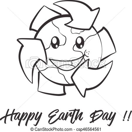 450x450 Happy Earth Day Collection Style Vector Illustration - Earth Day Drawing Images