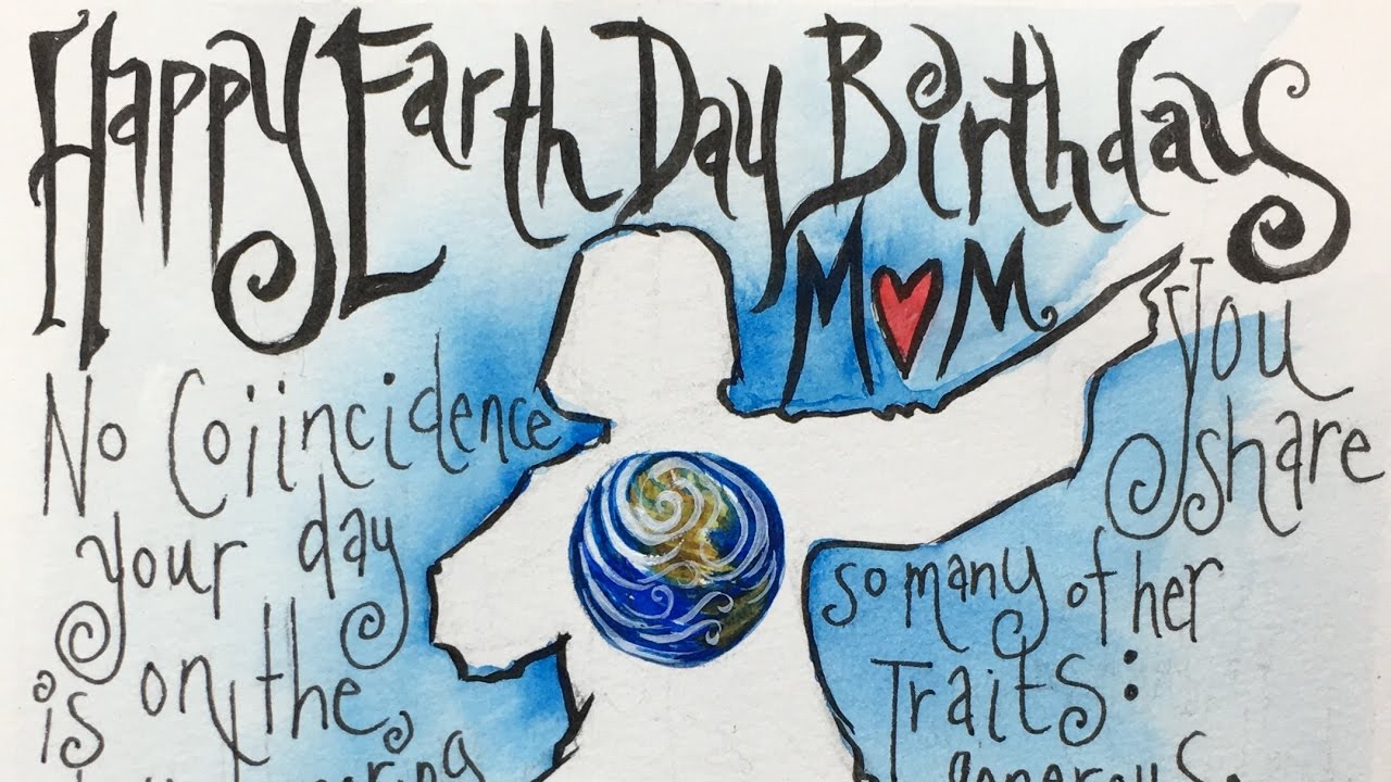 1280x720 Speed Drawing Happy Earth Day Birthday Mom! - Earth Day Drawing Images