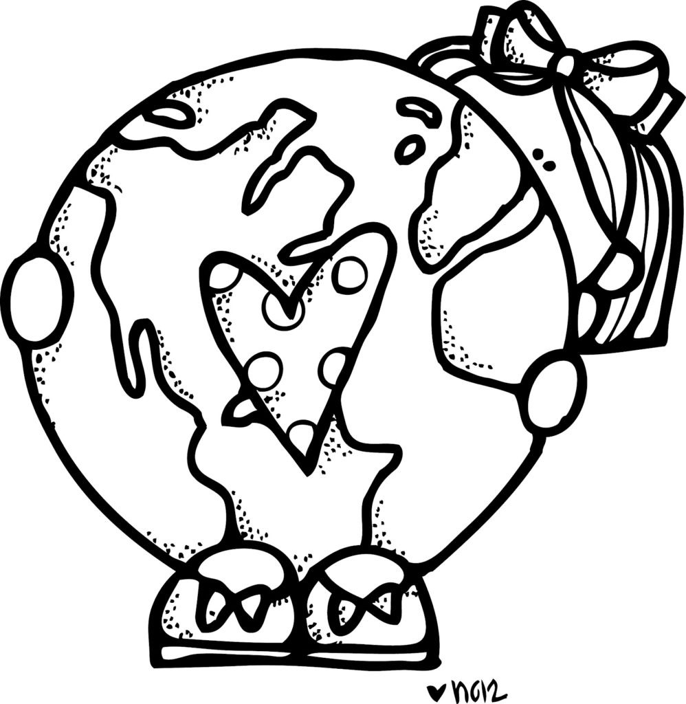 998x1024 Earth Black And White Clipart - Earth Drawing Black And White