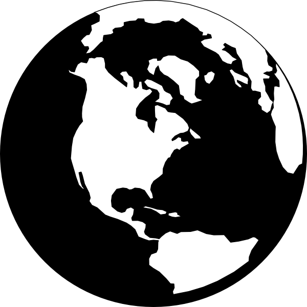 600x601 Earth Clip Art - Earth Drawing Black And White