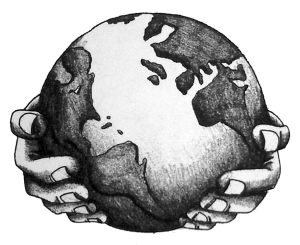 300x245 Earth Drawing Png - Earth Drawing Black And White