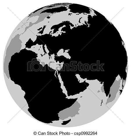 450x470 earth europe - Earth Drawing Black And White