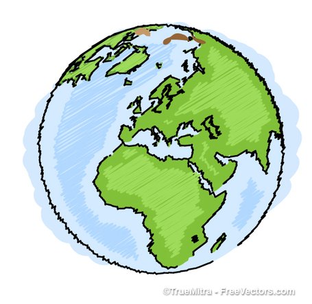 455x443 Free Earth Drawing Clipart And Vector Graphics - Earth Drawing Clipart