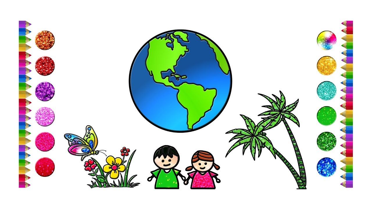 1280x720 save earth, save environment drawing how to draw earth - Earth Drawing For Kids